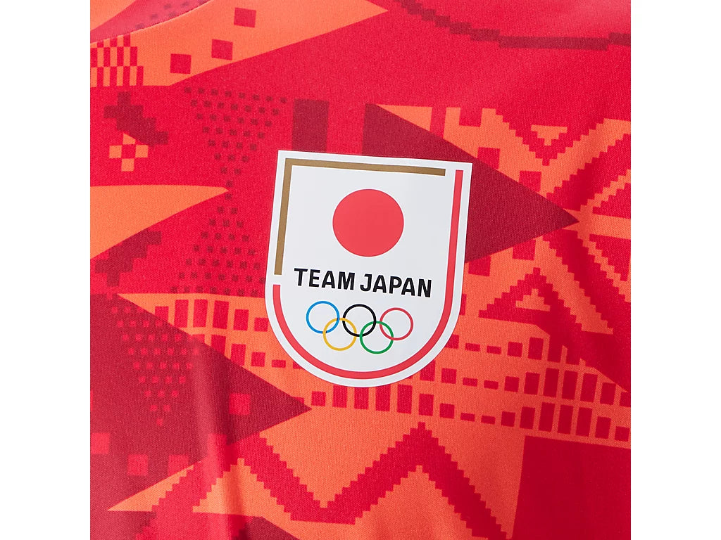 Asics Team Japan 2024日本奧運運動員版短Tee (紅色)