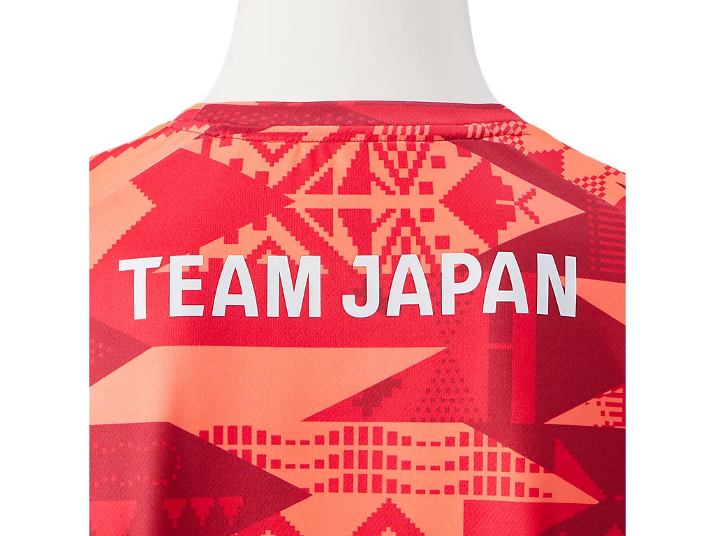 Asics Team Japan 2024日本奧運運動員版短Tee (紅色)