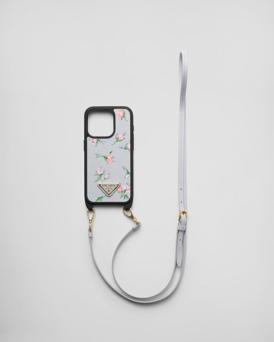 Prada 印花皮革iPhone 15 Pro套 (日本限定)