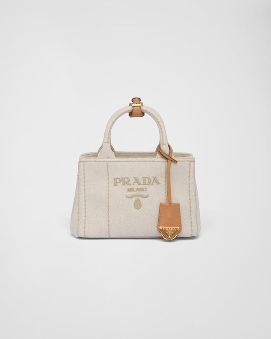 Prada Linen Blend Mini Handbag (日本限定)